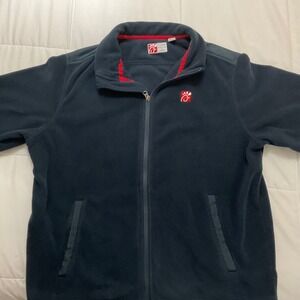 Chick Fil A Team Style Fleece Jacket Full Zip Navy Red Logo Unisex US Large